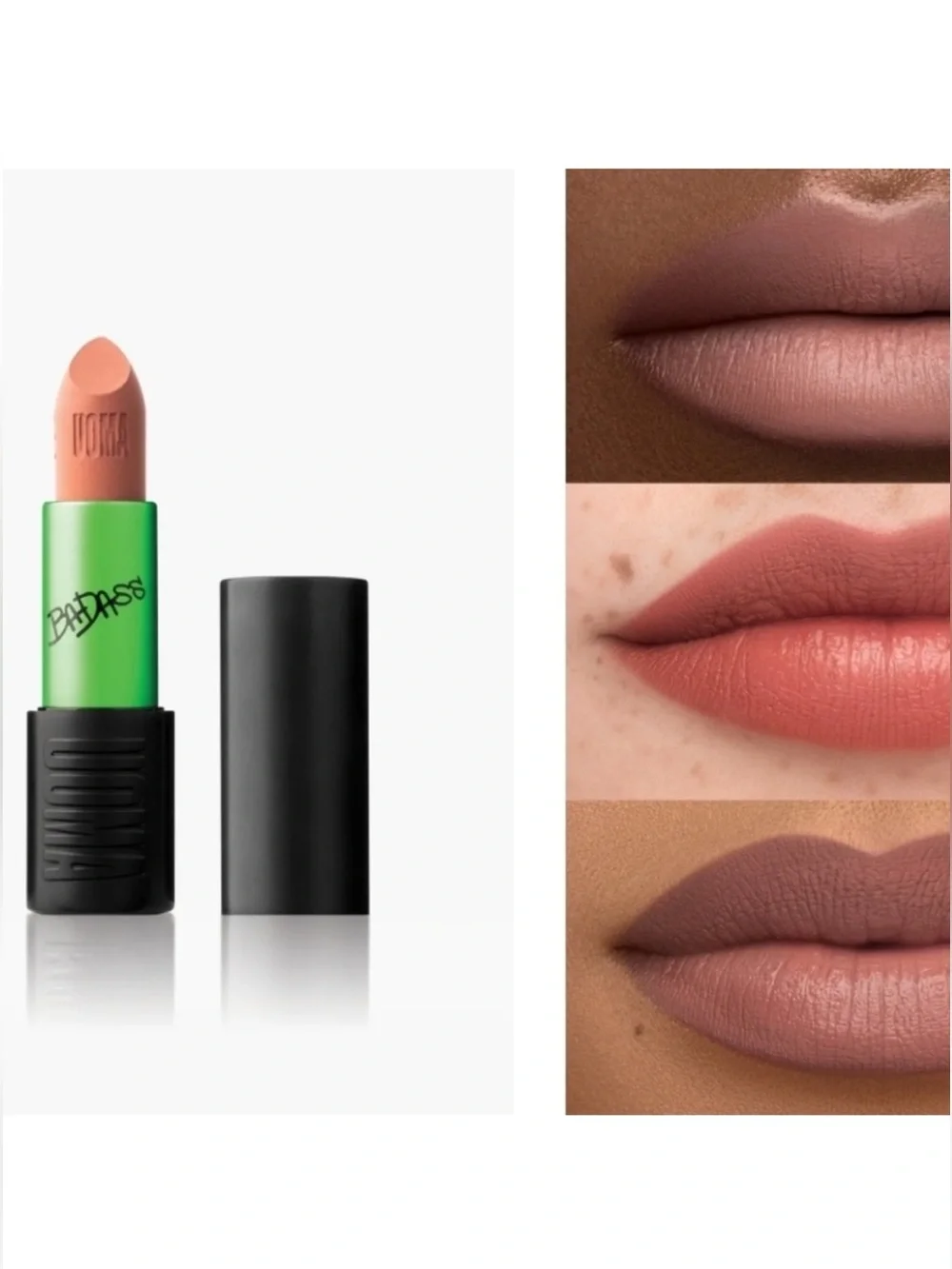 Uoma Beauty Badass Icon Matte Lipstick in Maya NIB Rosy Brown Shade